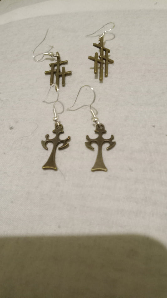 Handmade Cross Earring Collection