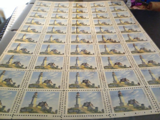 Maine Statehood 6-Cent Commemorative Stamp Sheet