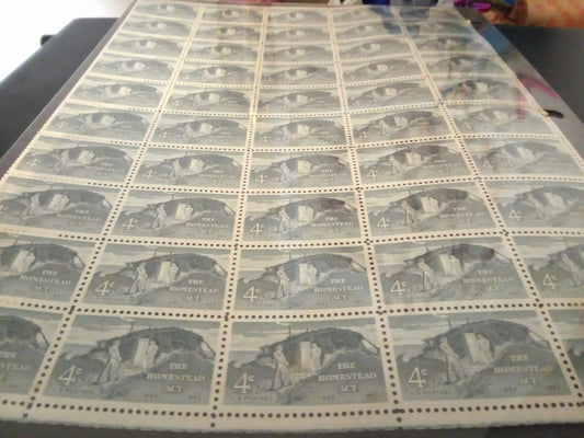 Homestead Act 4-Cent Commemorative Stamp Sheet (1962)